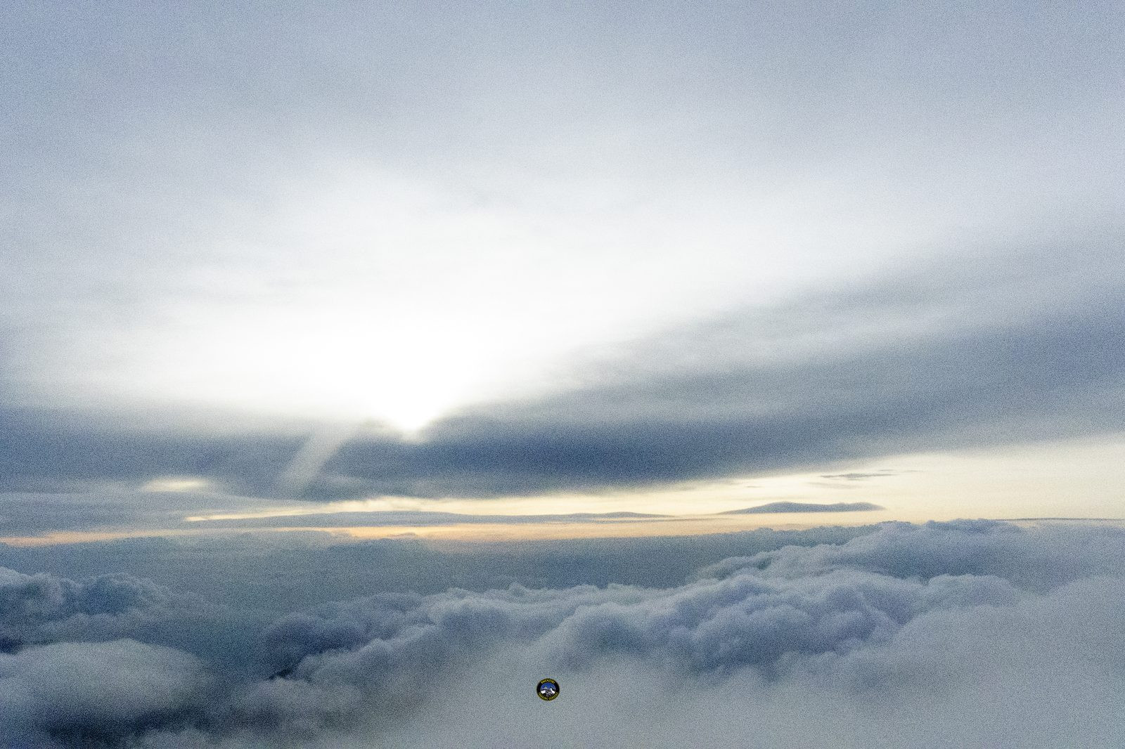 Sea of clouds at sunrise above the Rwenzoris